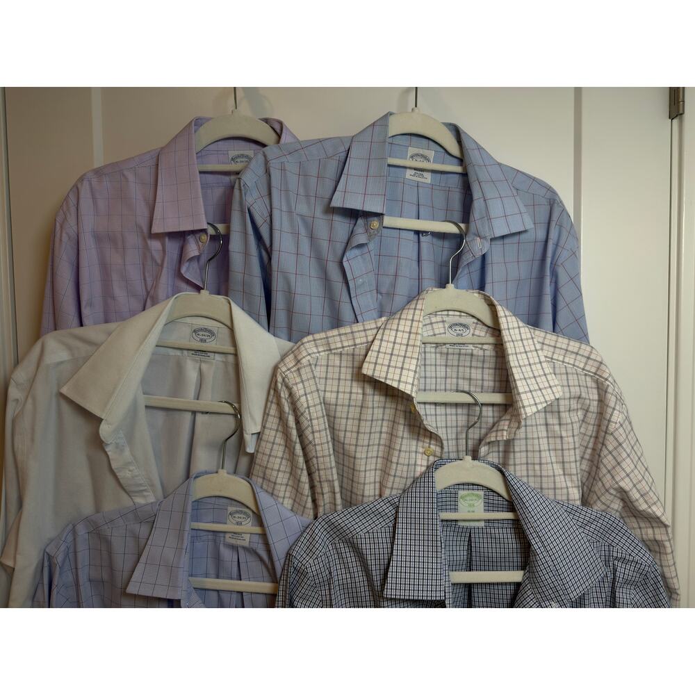 Lot of 6 Men’s Brooks Brothers various fits Dress Shirts 16 34/35